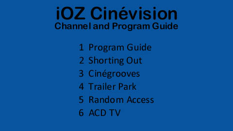 iOz Cinévision Channel Guide